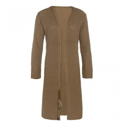 Overview image: Luna long knitted vest new camel