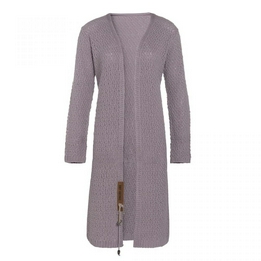 Overview image: Luna long knitted vest mauve 